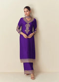 Purple Chinnon Silk Salwar Suit