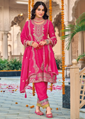 Rani Pink Multi Embroidered Pakistani Suit