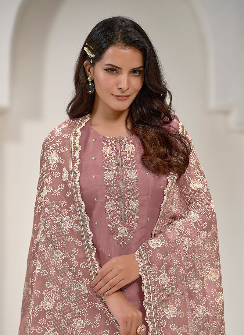 Blush Pink Embroidery Pakistani Salwar Kameez Suit