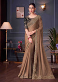 Beige Double Tone Silk Saree.