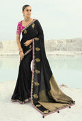 Black Viscose Cut-Dana Silk Saree