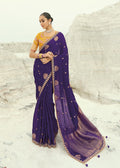 Deep Violet Viscose Cut-Dana Silk Saree