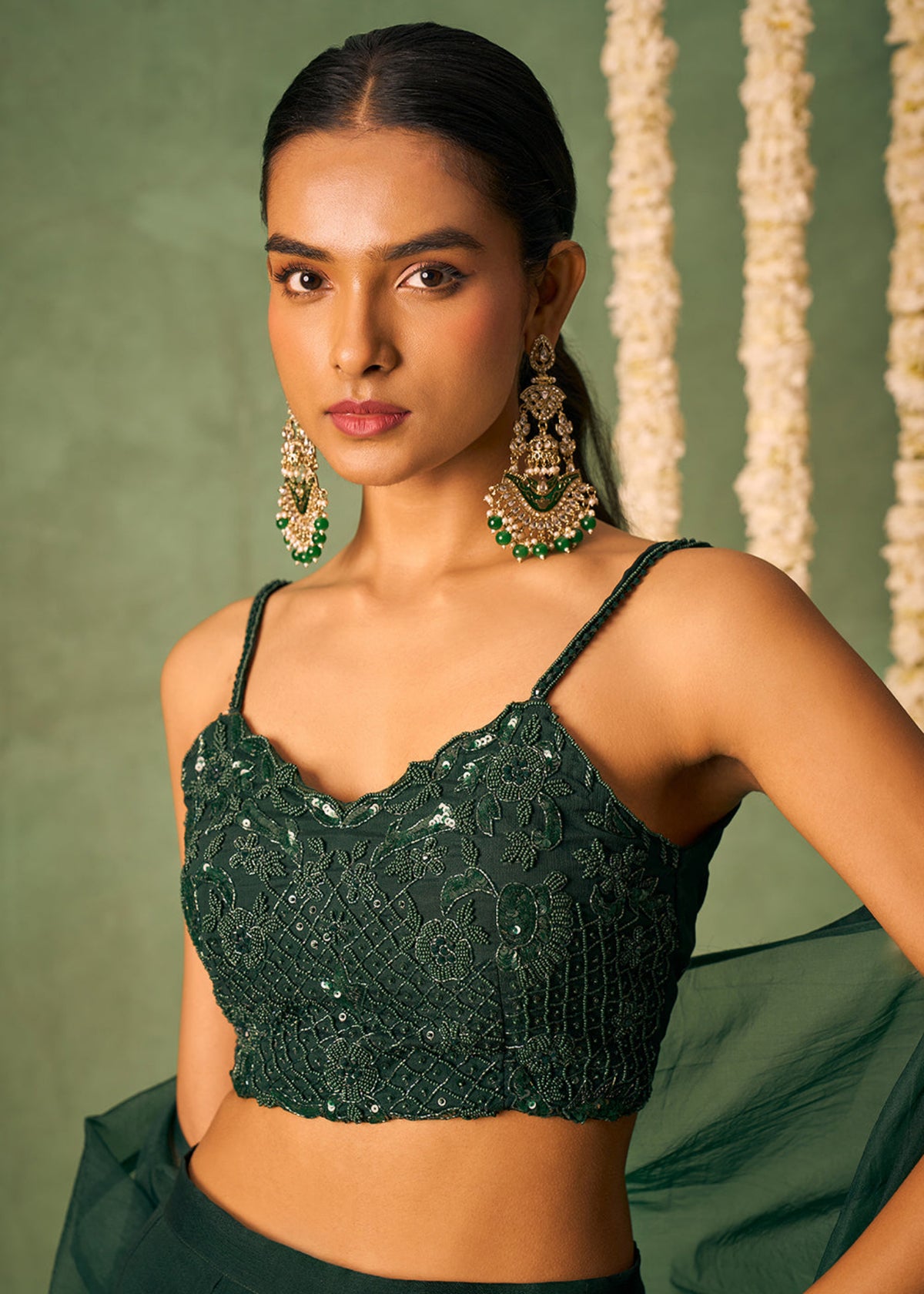 Buy Green Cape Style partywear palazzo Set