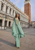 Green French Crepe Silk Palazzo Suit