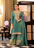 Buy Green Multi Embroidered Palazzo Suit
