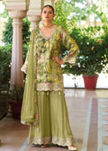 Buy Olive Green  Floral Printed Palazzo Suit
