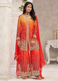 Buy Orange And Yellow Ombre Palazzo Suit