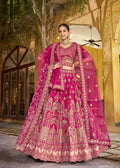 Pink Magnificent Embroidered Traditional Bridal Lehenga