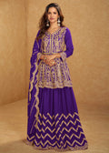 Buy Purple Embroidered Lehenga Suit