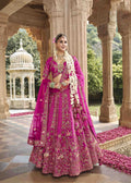 Purple Grand Embroidered Bridal Silk Lehenga