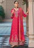 Buy Red Embroidered Anarkali suit