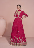 Red Embroidered Georgette Gown