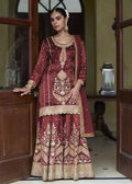 Red Regal Simar Silk Palazzo Suit