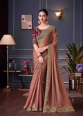 Rose Copper Double Tone Silk Saree