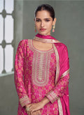 Rani Pink Bandhani Embroidered Sharara Suit
