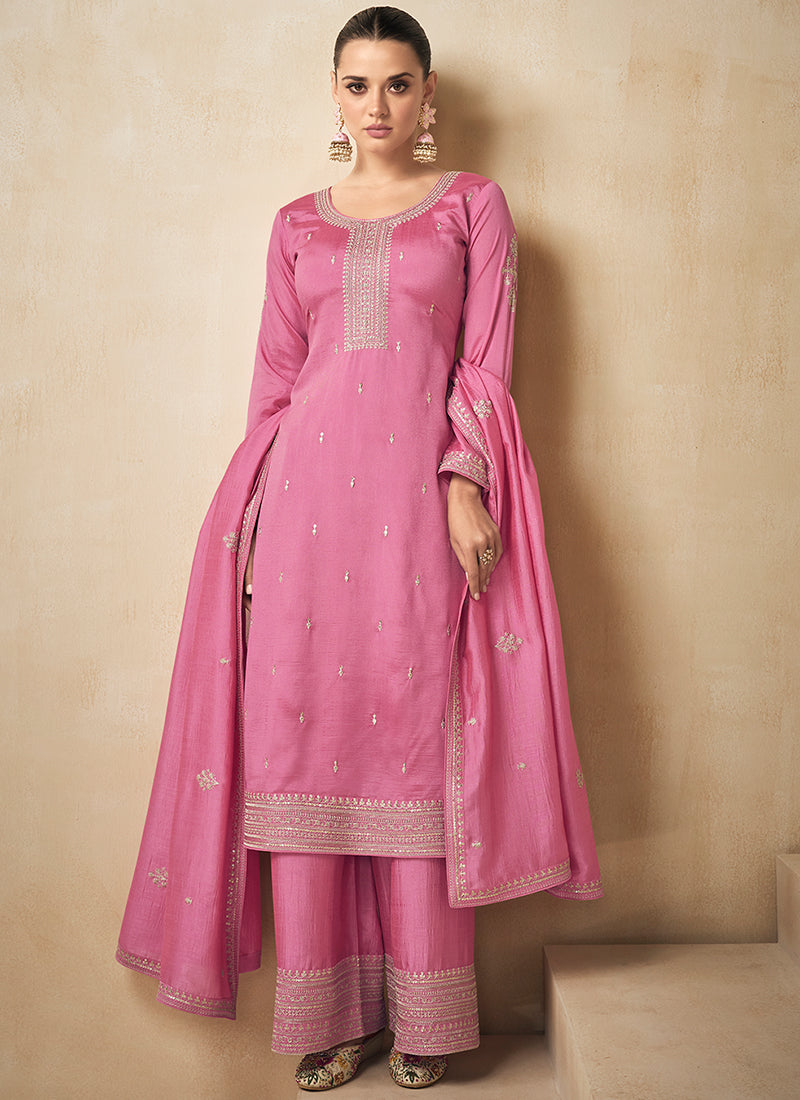 Pink Sequence Embroidery Pakistani Salwar Kameez